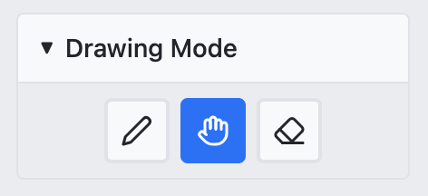 Drawing mode buttons: Draw, Pan, Erase