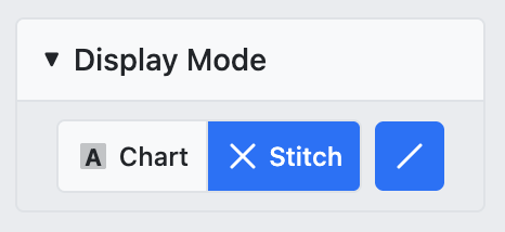 Display mode buttons: Chart, Stitch, Line