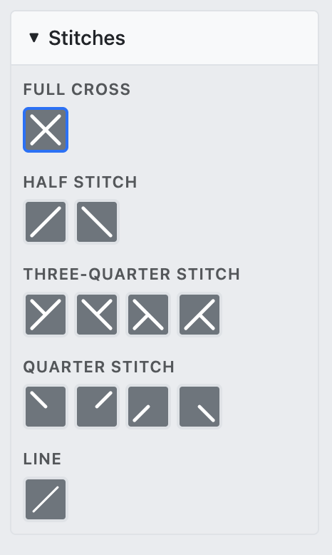 Stitch type picker