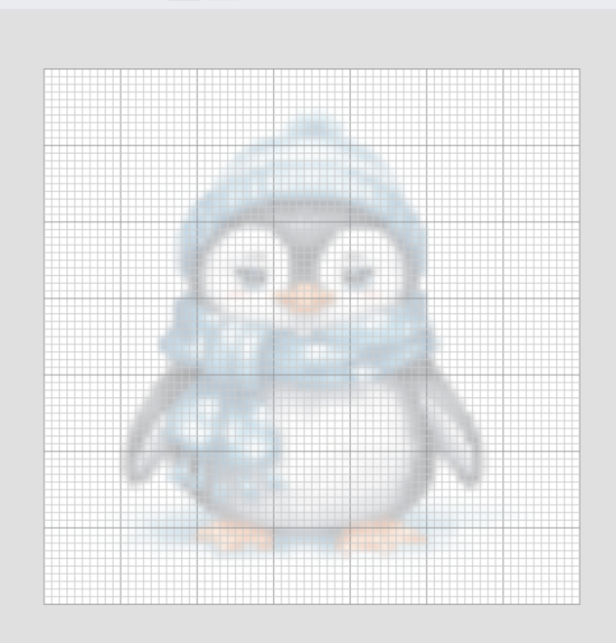 Reference image overlaid on grid