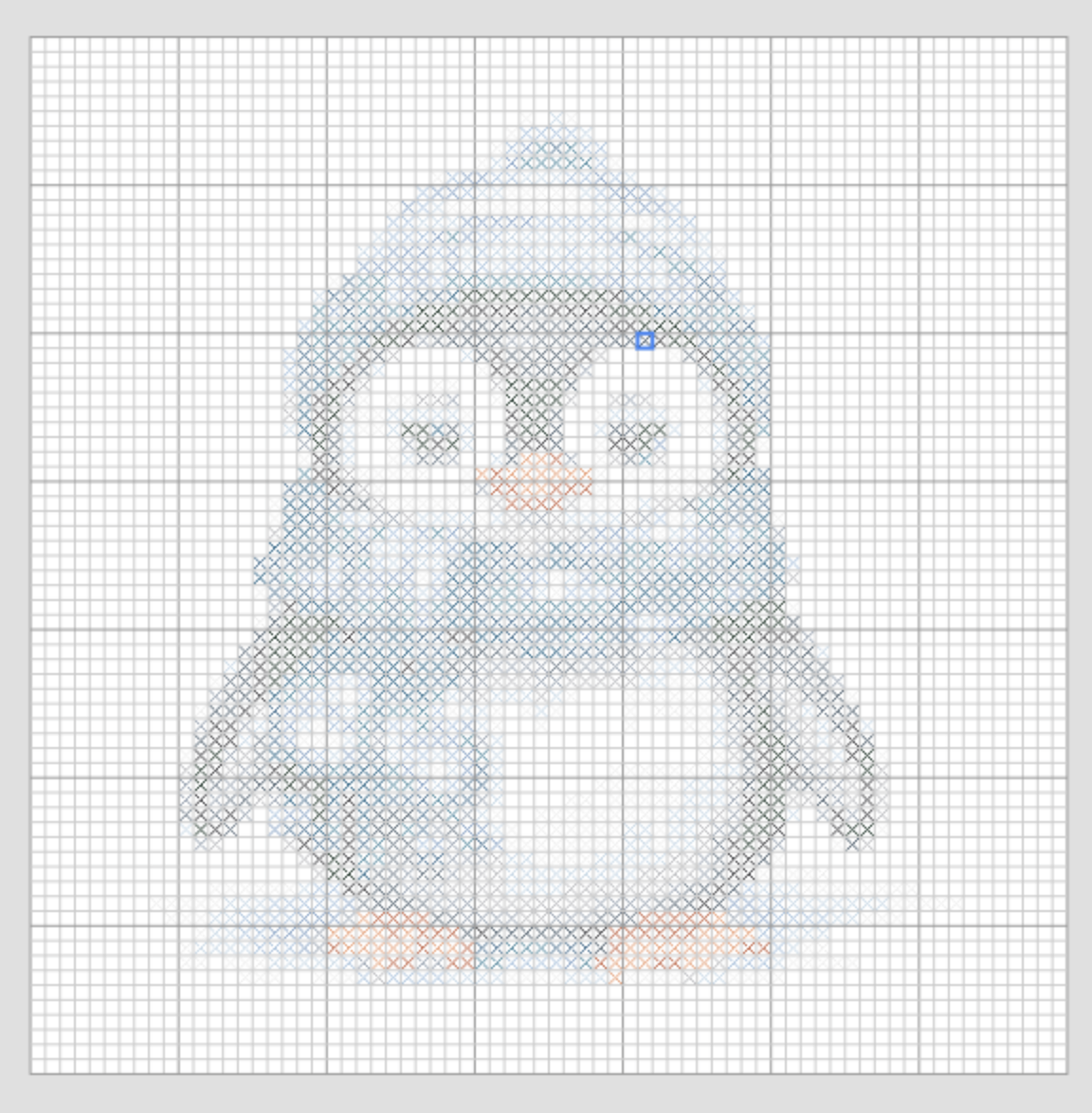 Converted stitches in Stitch display mode